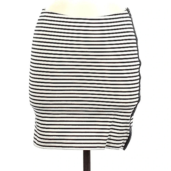 Madewell | Classic Preppy Eventide Stripped Side Zip Pencil Skirt Size S Small - Picture 3 of 5